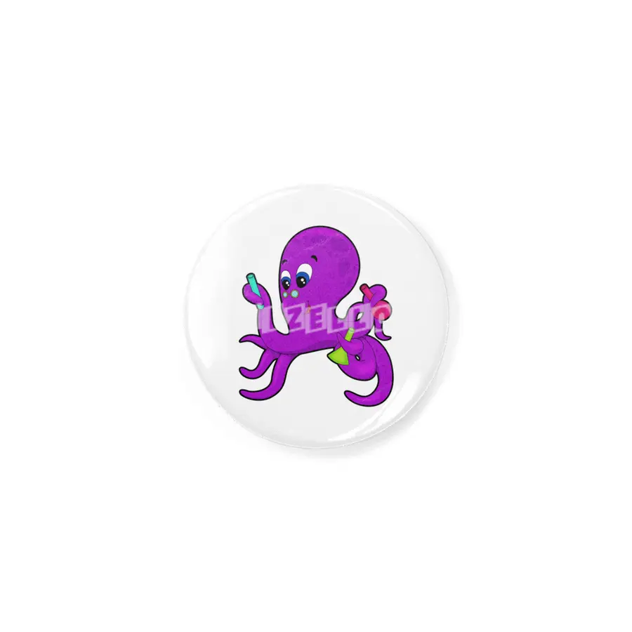Octopus as Teacher with Laboratory equipment Rozet