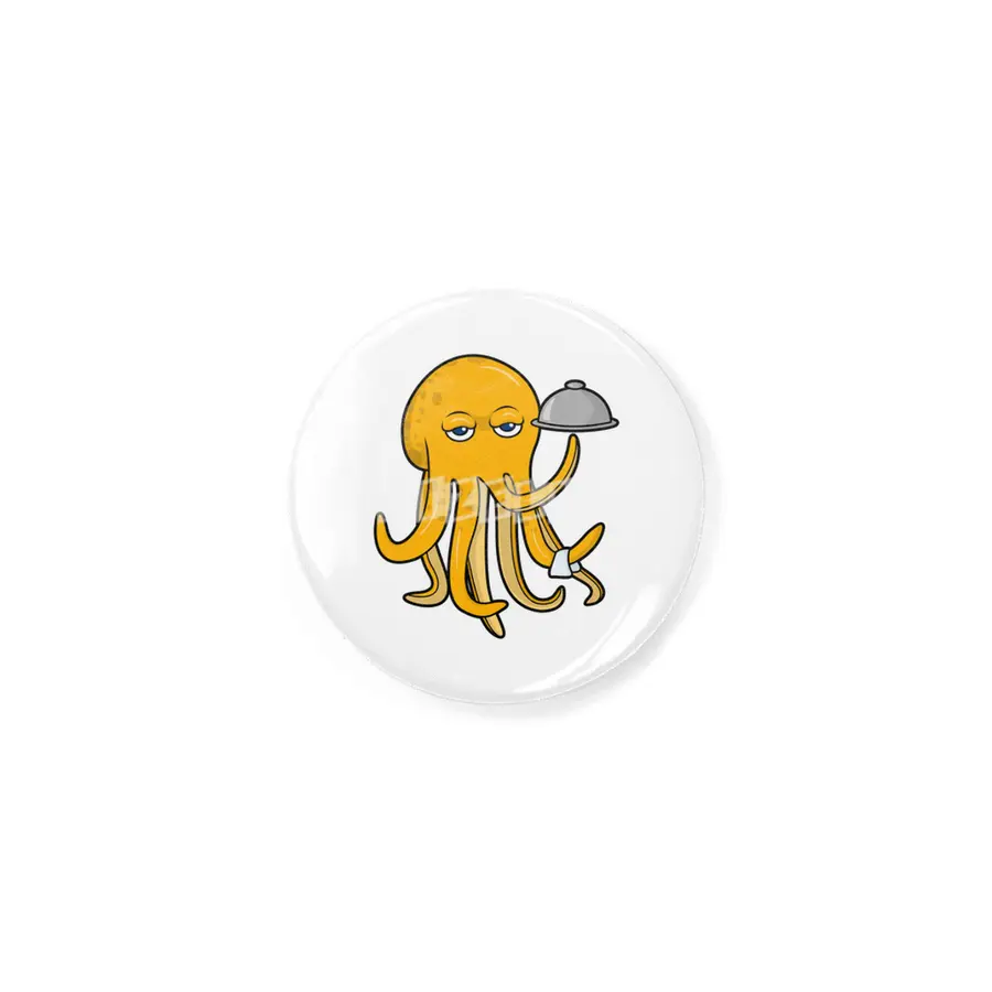 Octopus as Waiter with Platter & Serving towel Rozet