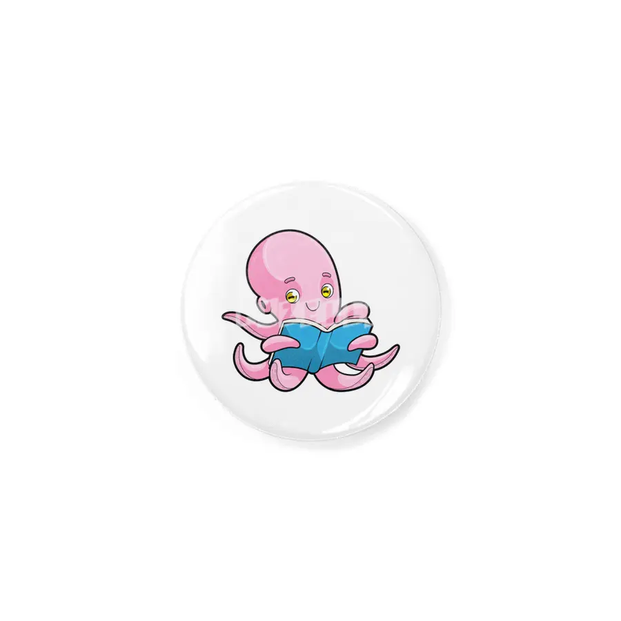 Octopus at Reading a Book Rozet