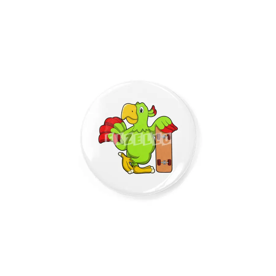 Parrot as Skater as Skateboard Rozet