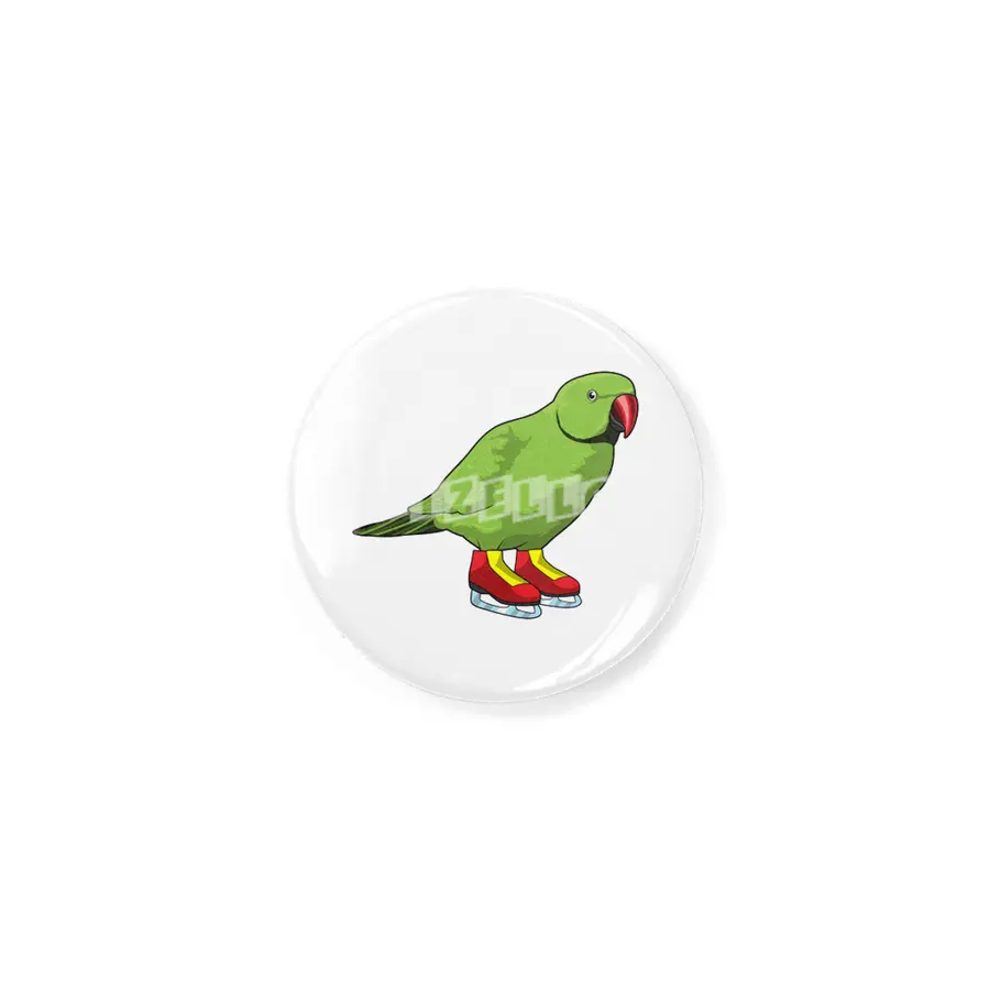 Parrot at Ice skating with Ice skates Rozet
