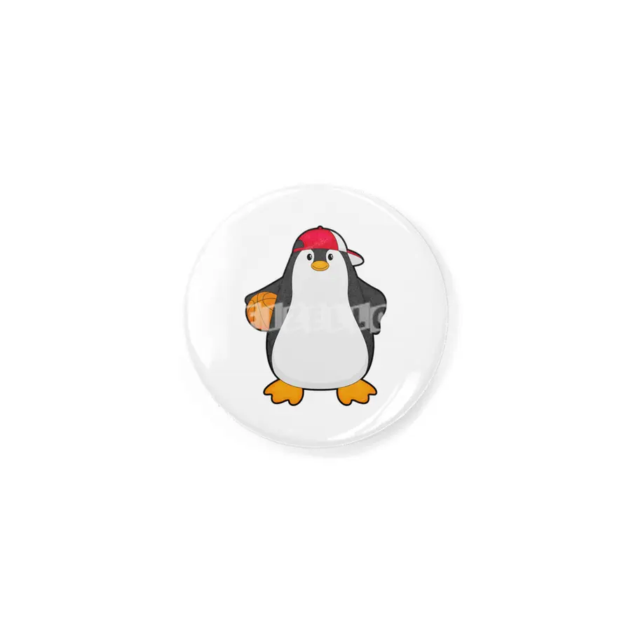Penguin as Basketball player with Basketball ball Rozet