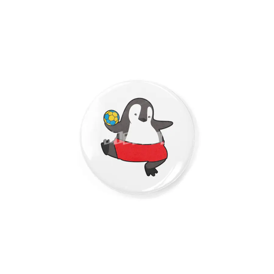 Penguin as Handball player with Handball Rozet
