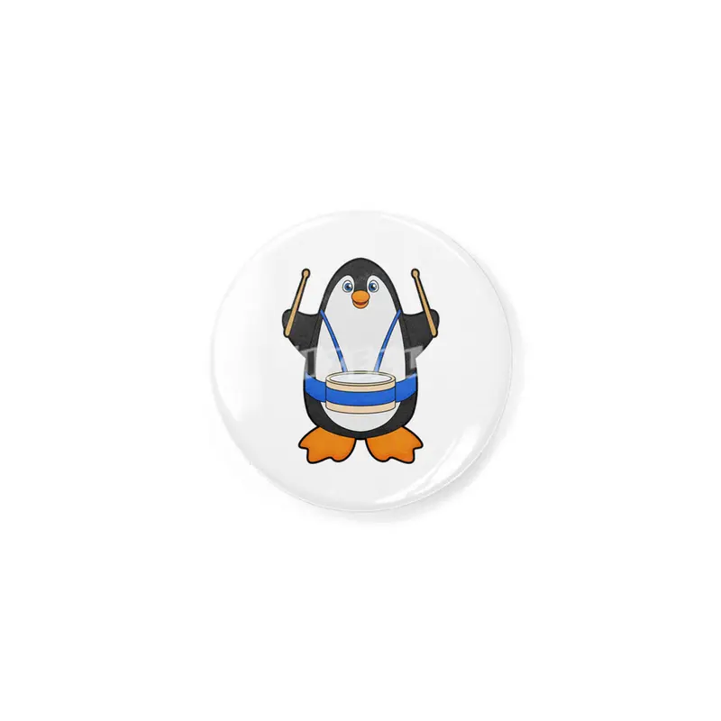 Penguin as Musician with Drum Rozet