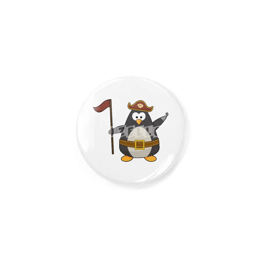Penguin as Pirate with Pirate belt & Pirate hat Rozet