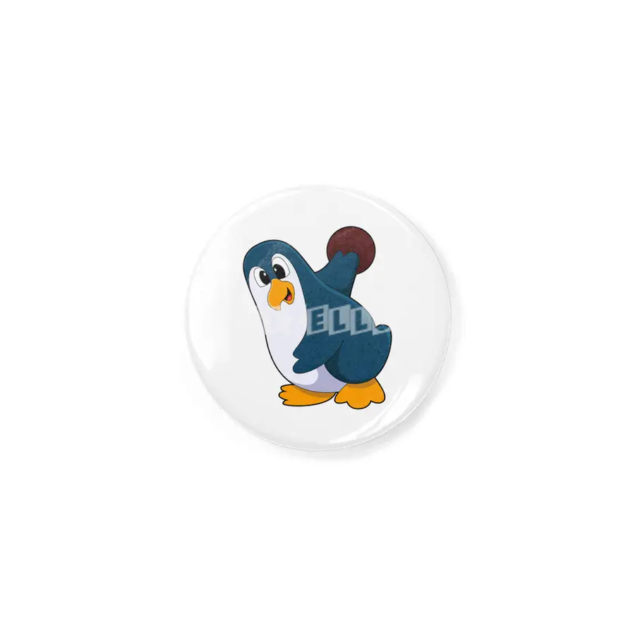 Penguin at Bowling with Bowling ball Rozet