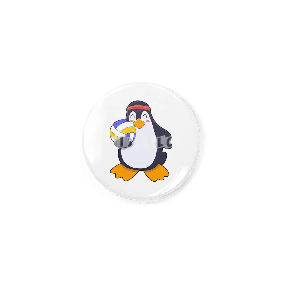 Penguin at Volleyball Sports Rozet