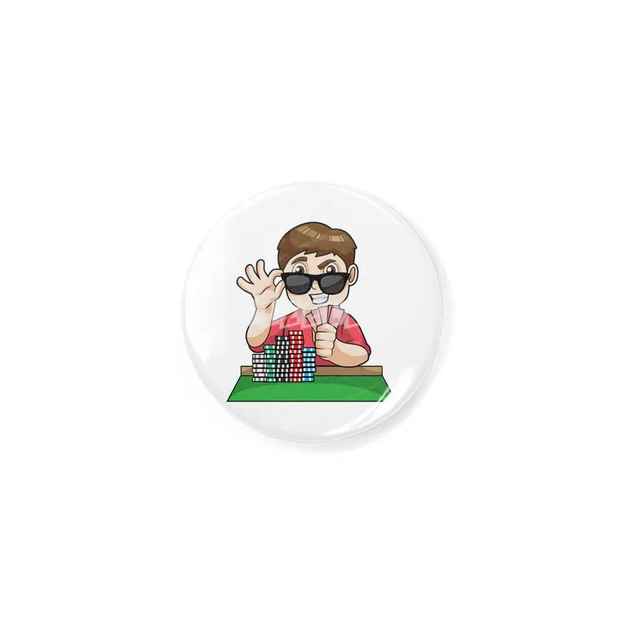 Poker player at Poker with Sunglasses Rozet