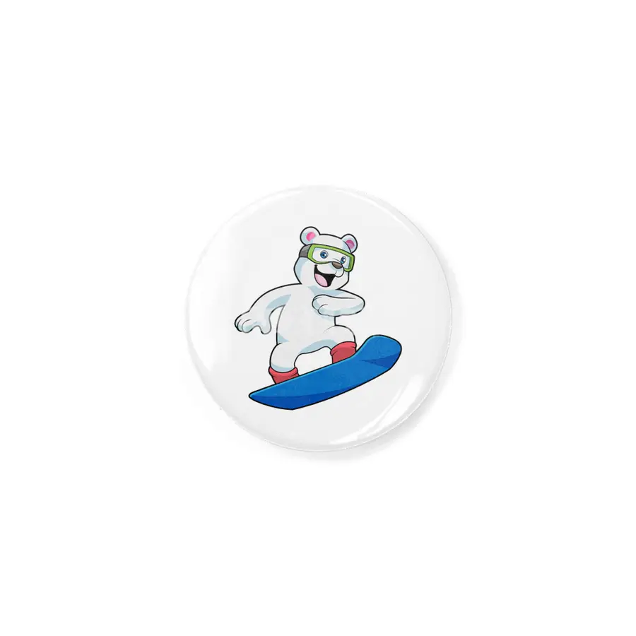 Polar bear as Snowboarder with Snowboard Rozet