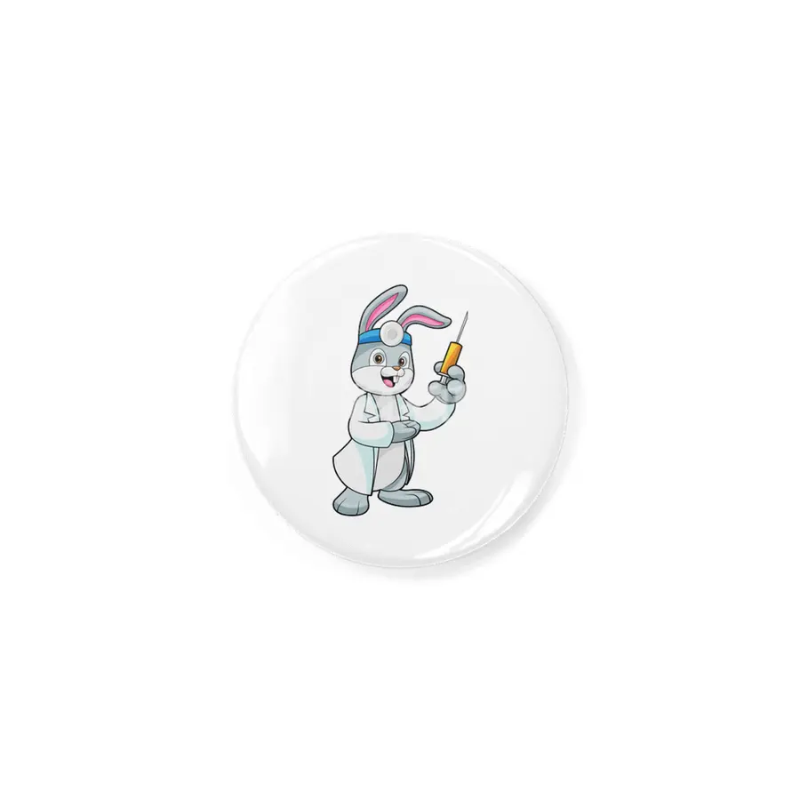 Rabbit as Doctor at Vaccination with Syringe Rozet