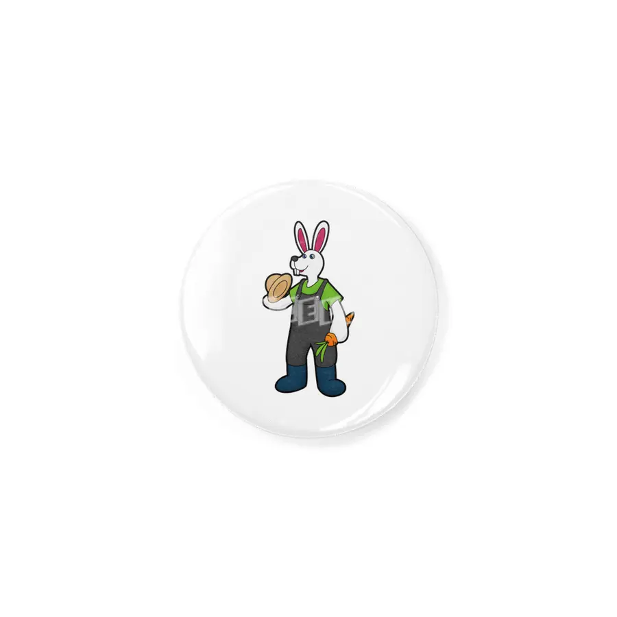 Rabbit as Farmer with Carrot & Hat Rozet