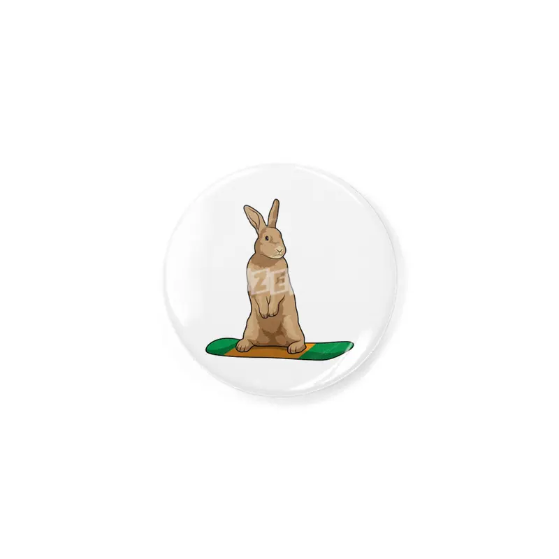 Rabbit as Snowboarder with Snowboard Rozet