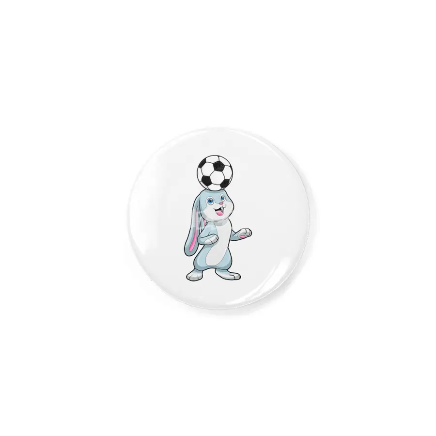 Rabbit as Soccer player with Soccer ball Rozet