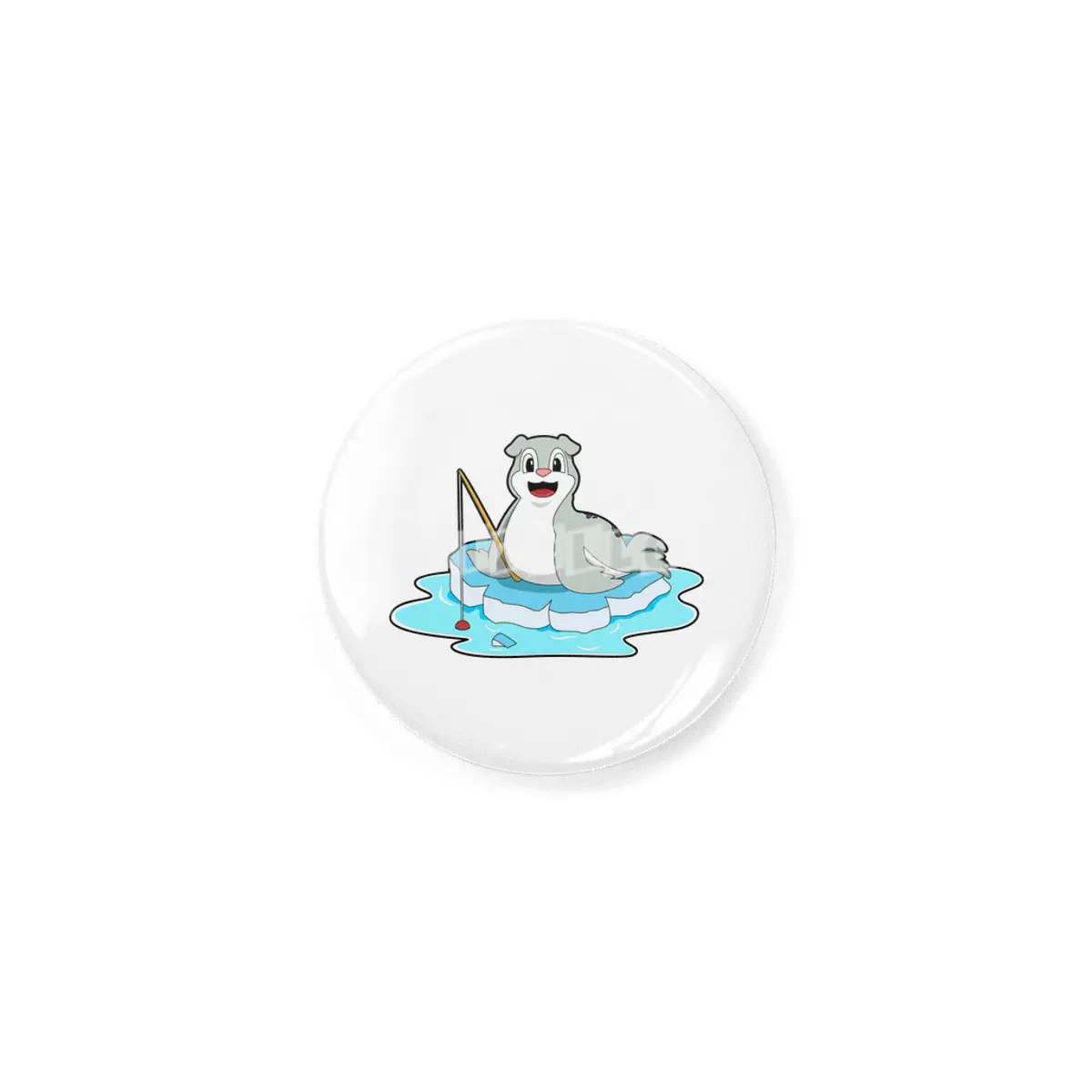 Seal at Fishing with Fishing rod Rozet