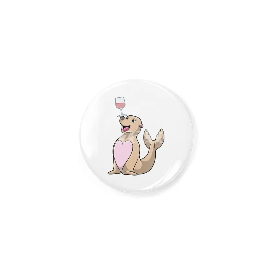 Seal with Glass of Red wine Rozet