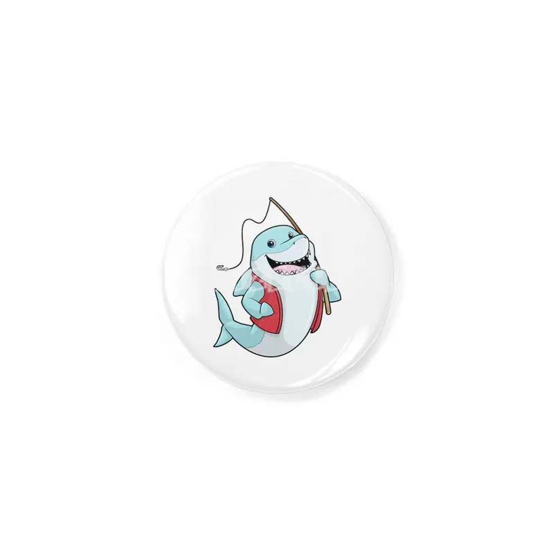 Shark at Fishing with Fishing rod Rozet