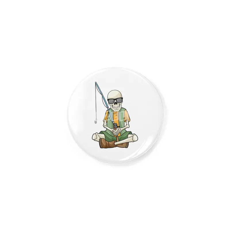 Skeleton at Fishing with Fishing rod Rozet