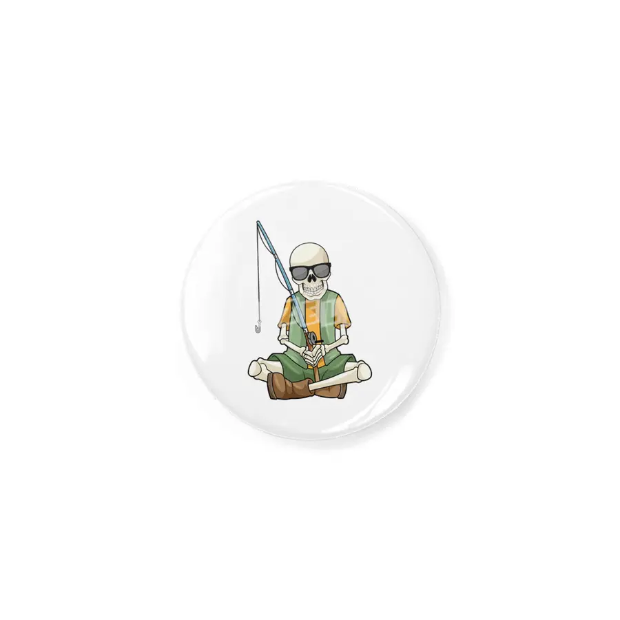 Skeleton at Fishing with Fishing rod Rozet