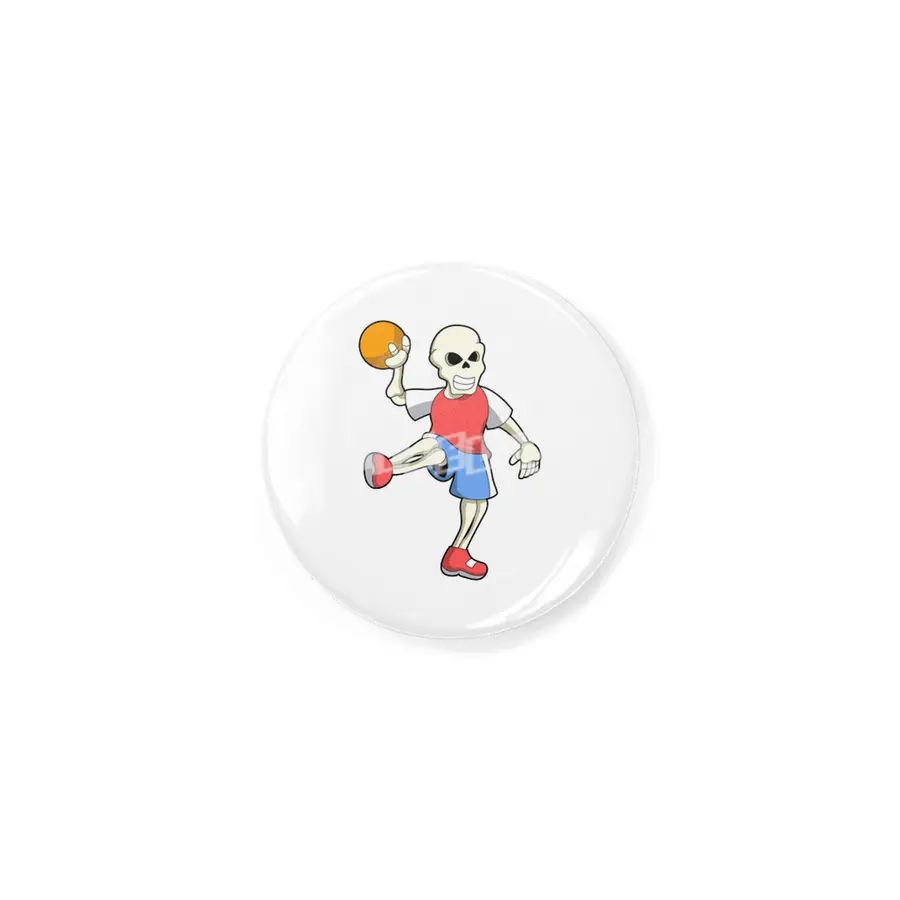 Skeleton at Handball player with Handball Rozet