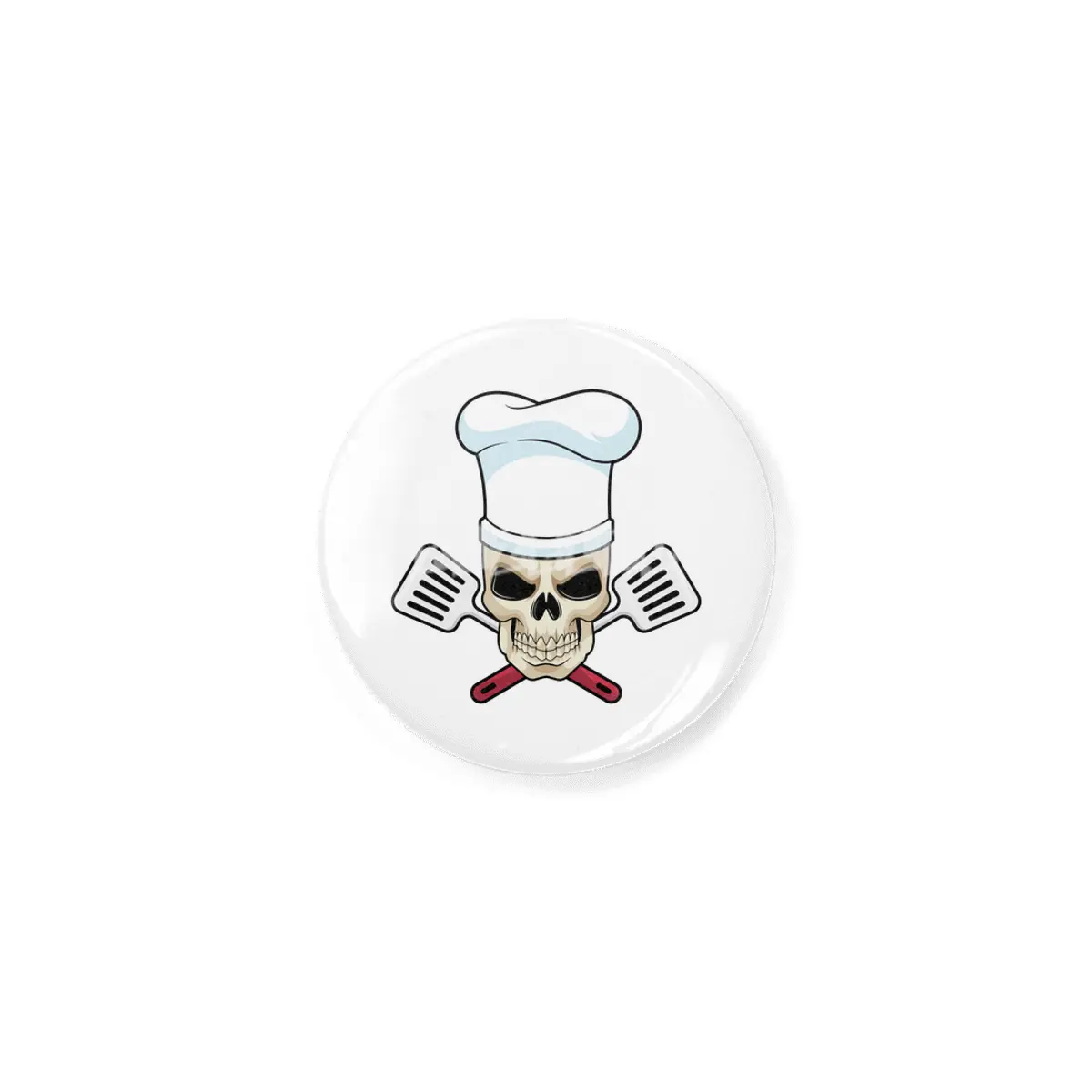 Skull as Cook with Cooking hat Rozet