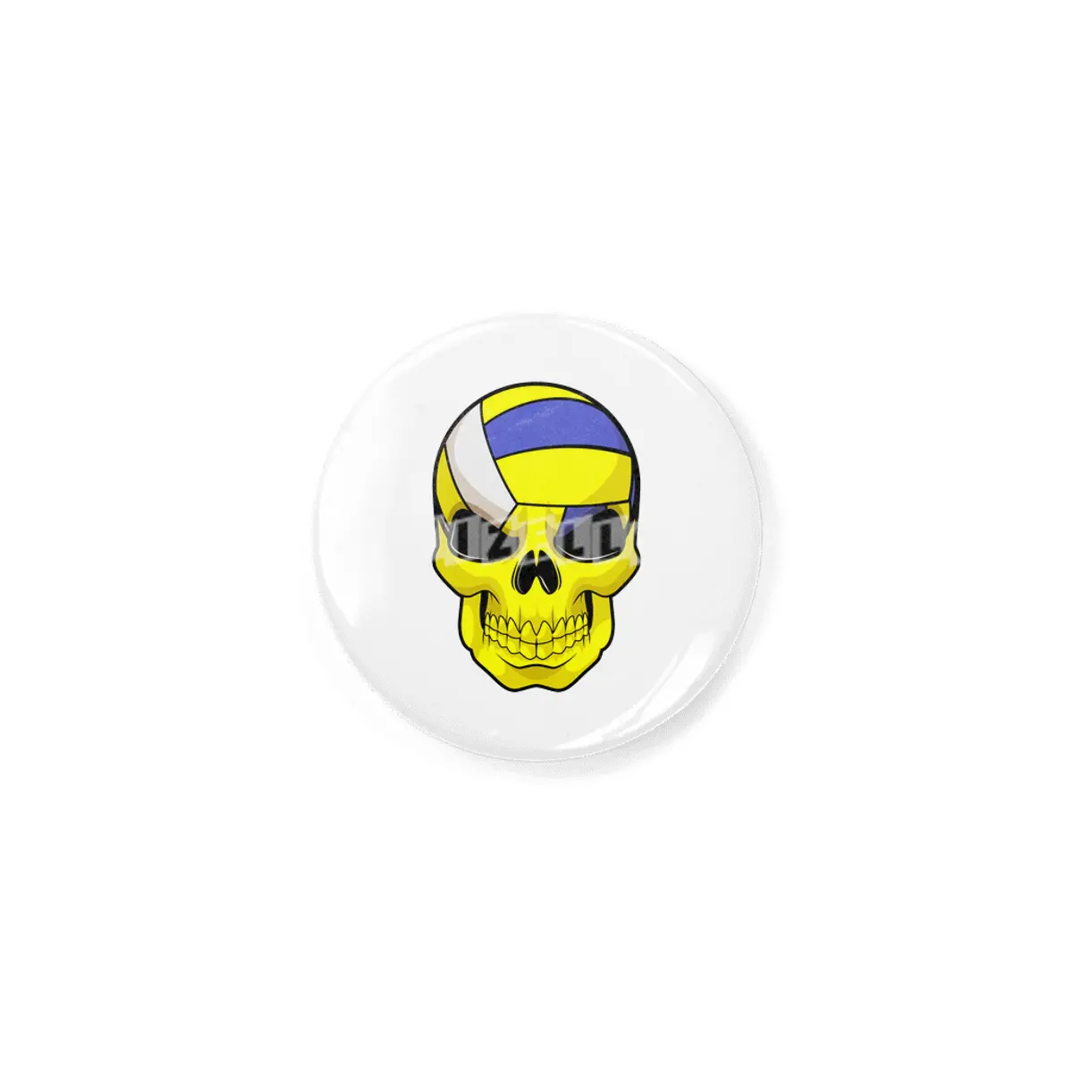 Skull as Volleyball player with Volleyball Rozet