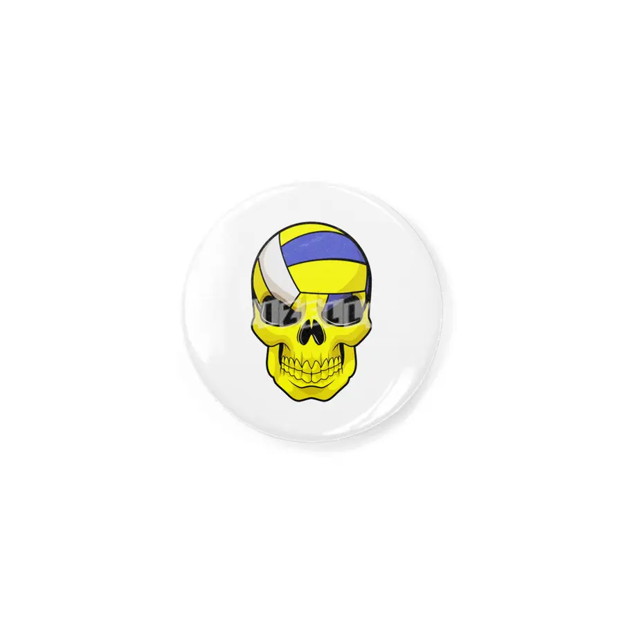 Skull as Volleyball player with Volleyball Rozet