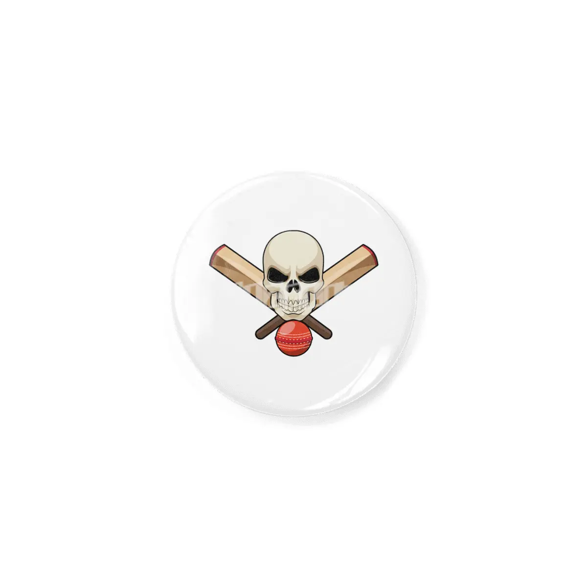 Skull at Cricket with Cricket bat Rozet