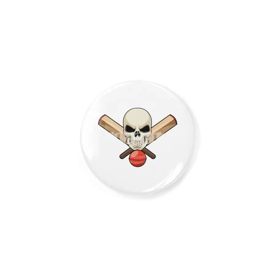 Skull at Cricket with Cricket bat Rozet