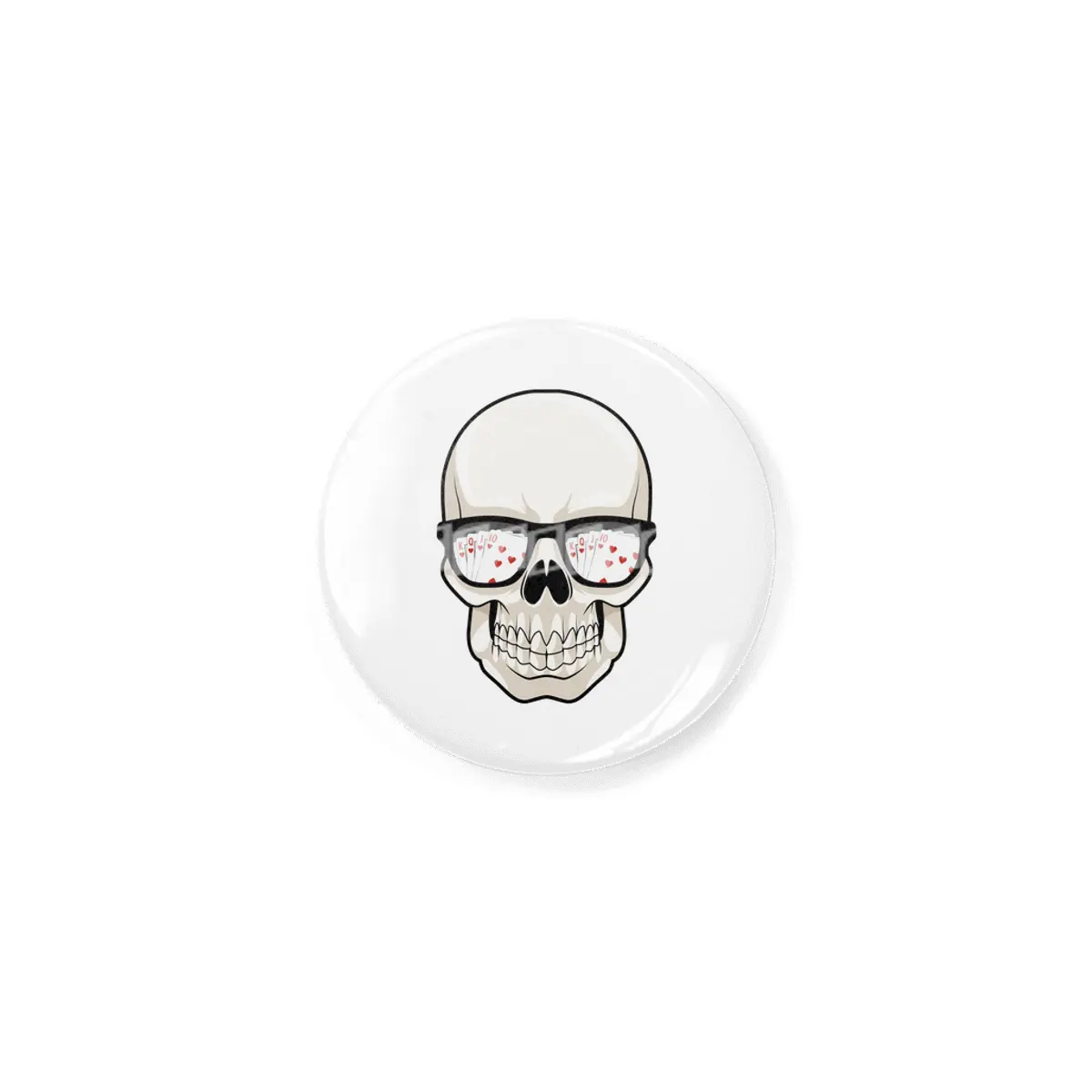 Skull at Poker with Sunglasses Rozet
