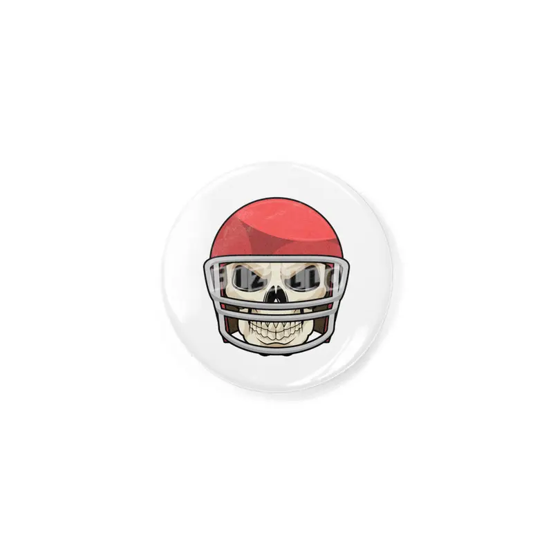Skull Football Helmet Rozet