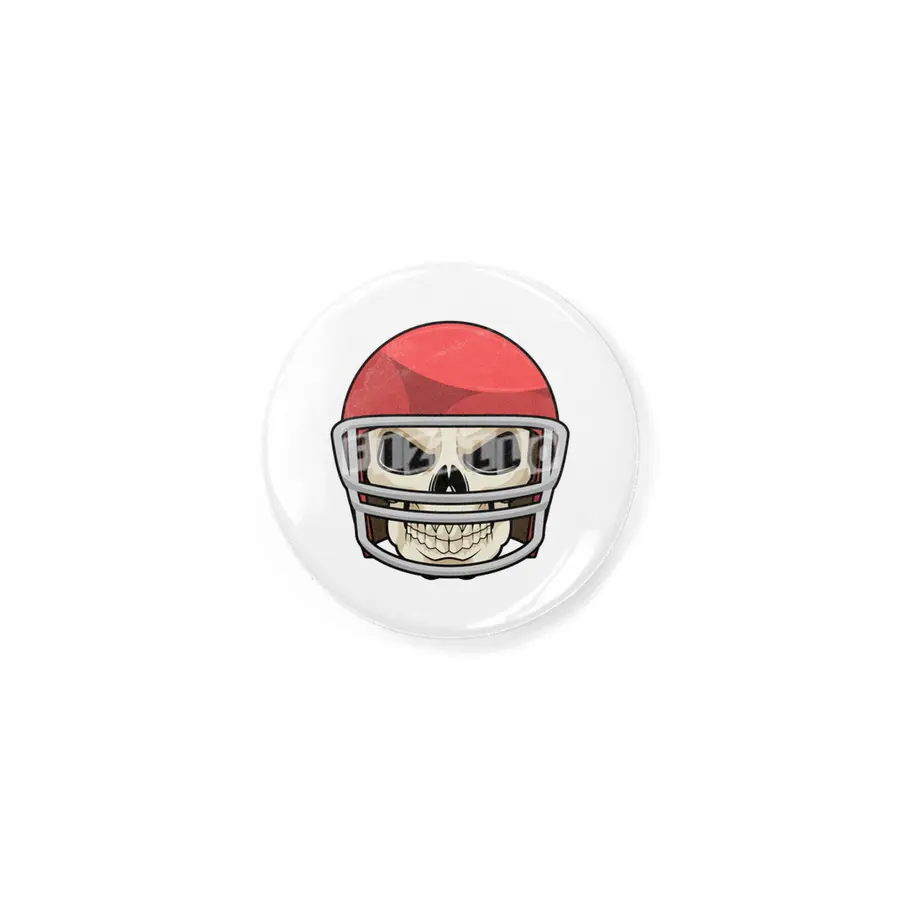 Skull Football Helmet Rozet