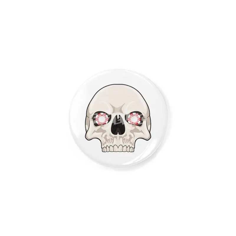 Skull with Poker chips Rozet
