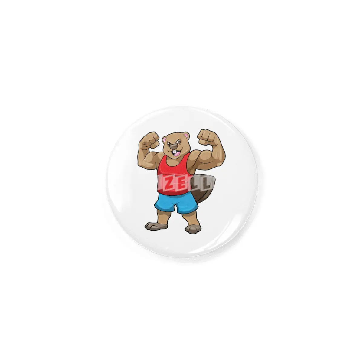 Beaver as Bodybuilder with big Upper arms Rozet