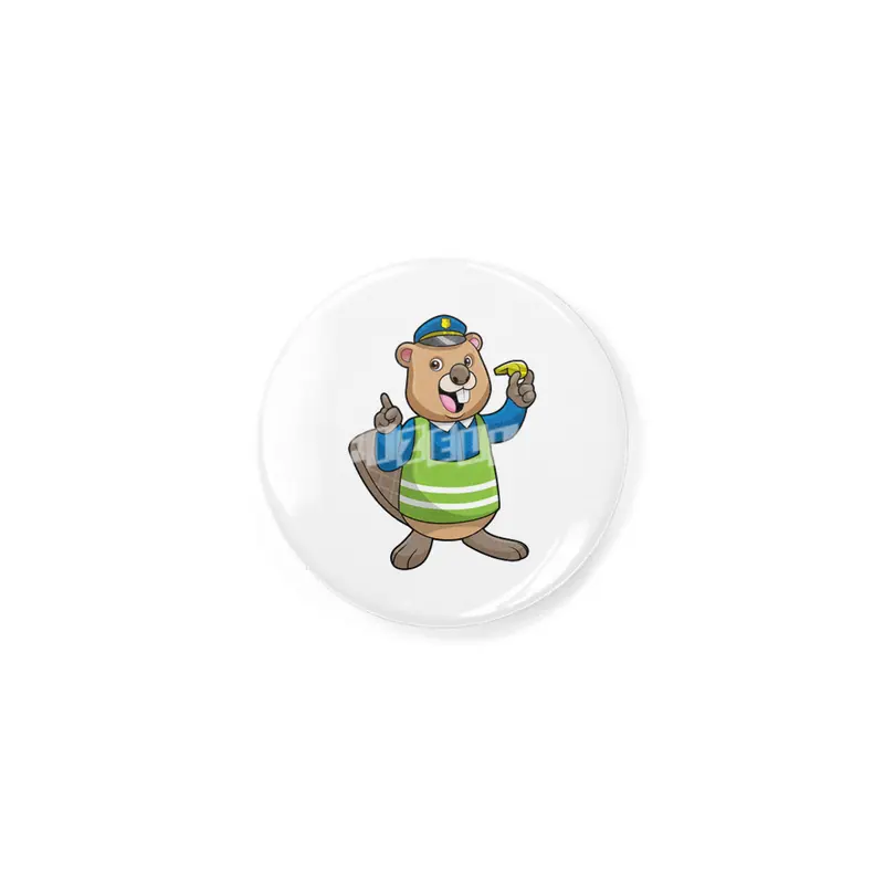 Beaver as Police officer with Whistle Rozet