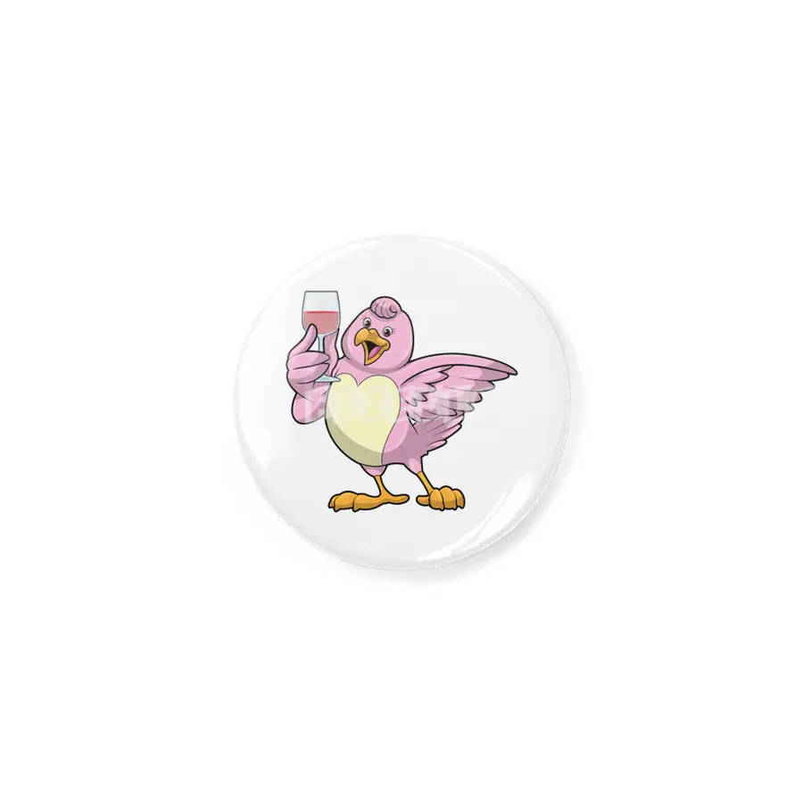 Bird with Glass of Red wine Rozet