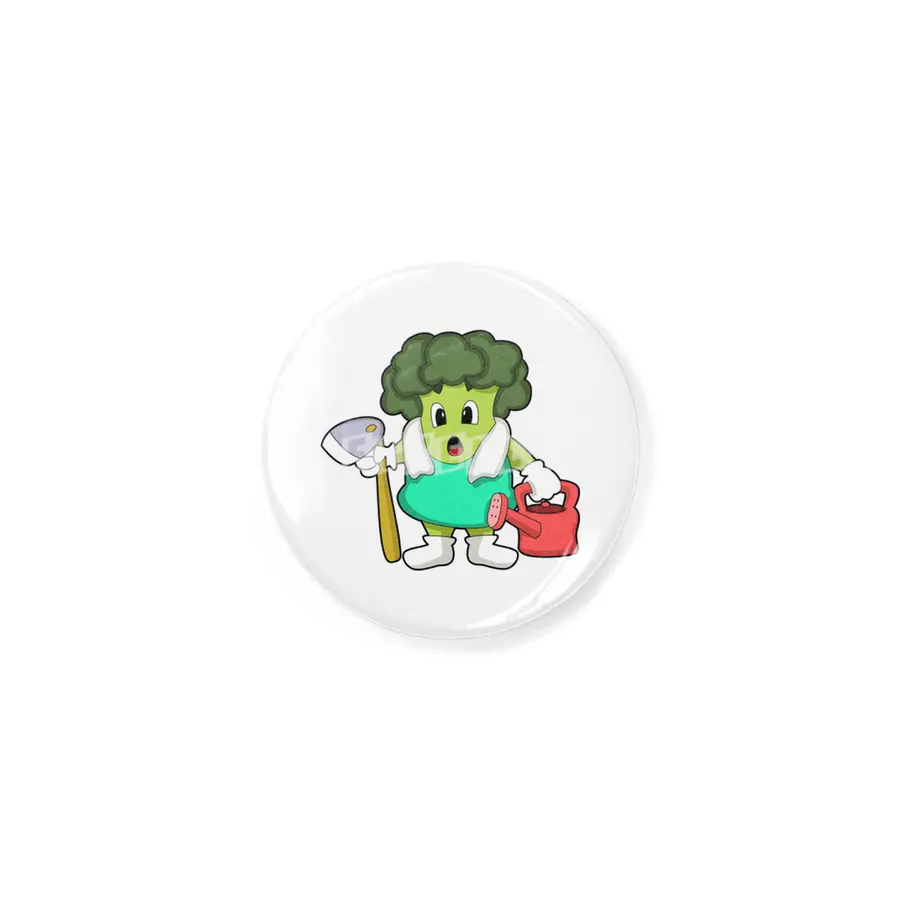 Broccoli as Farmer with Watering can Rozet