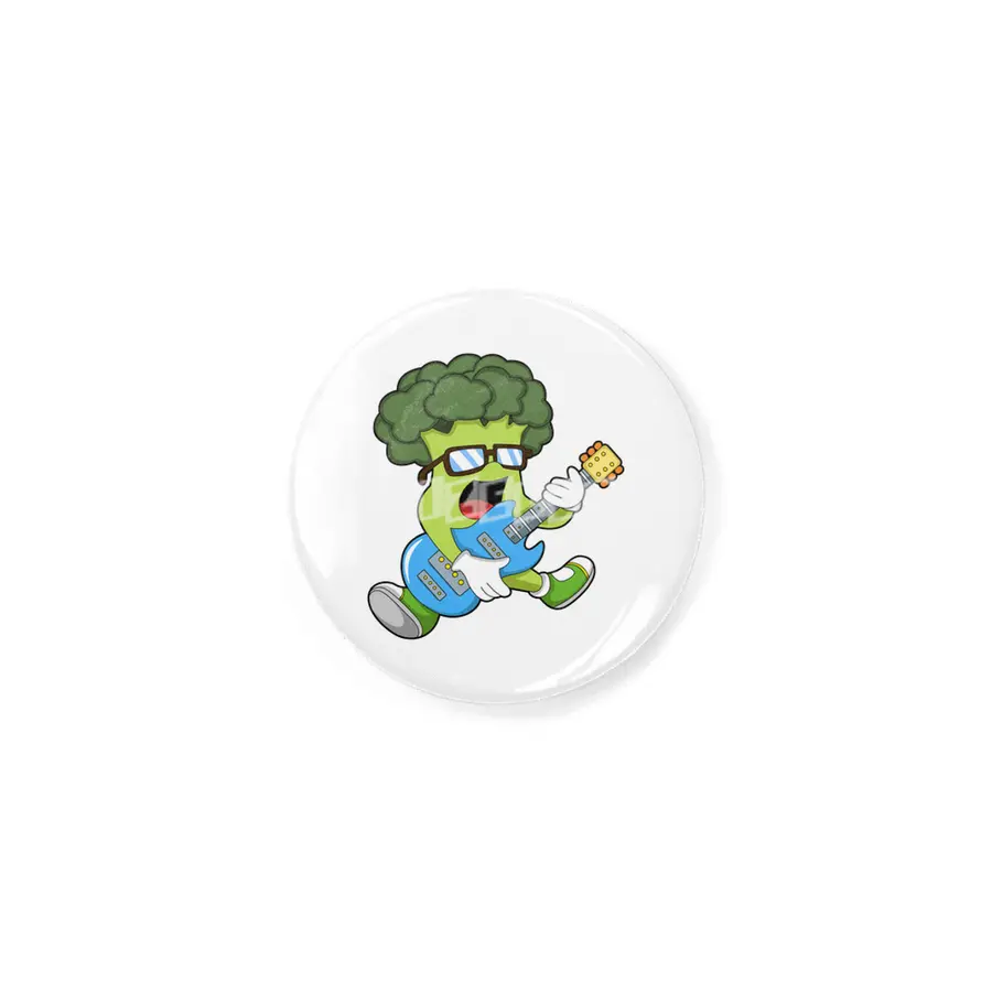 Broccoli as Musician with Guitar Rozet