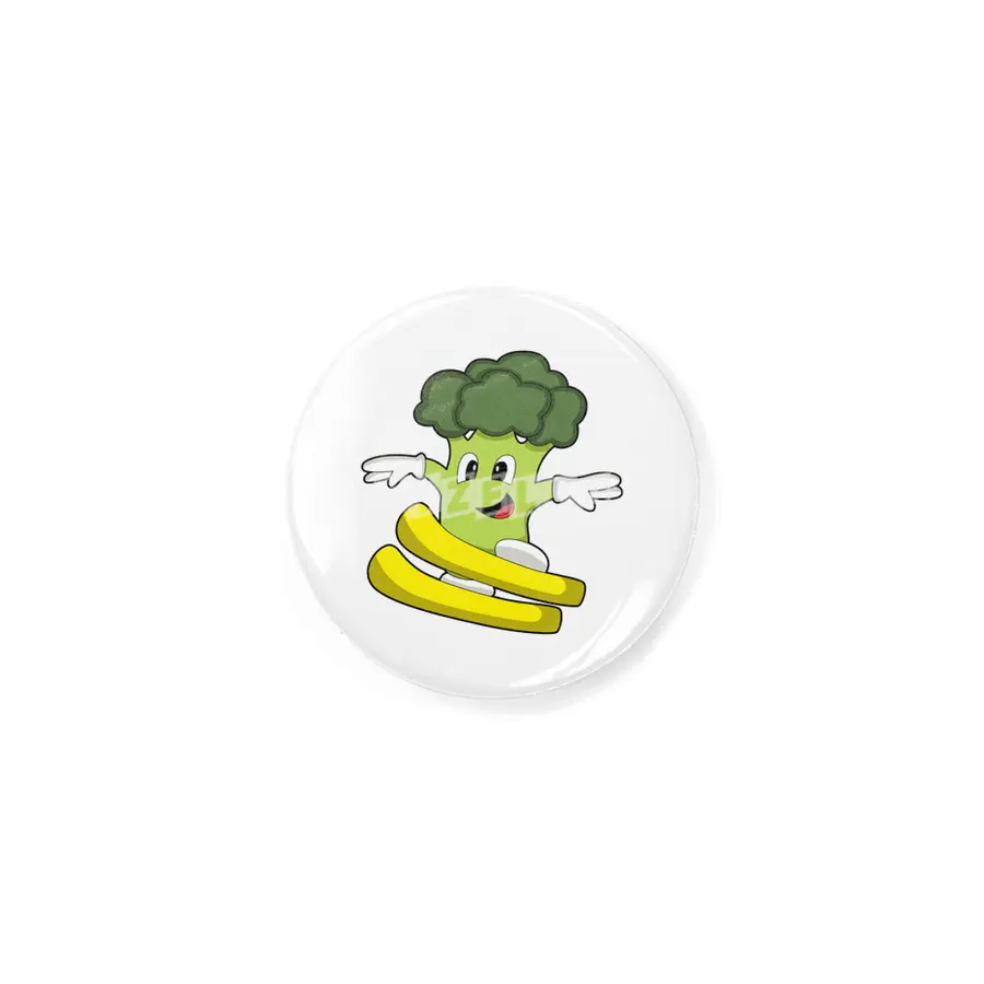 Broccoli as Skier with Ski Rozet