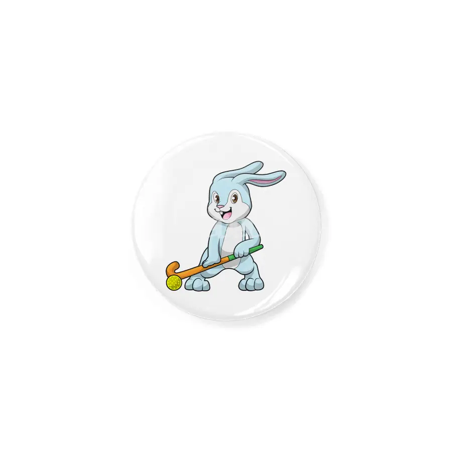 Bunny at Field hockey with Hockey stick Rozet