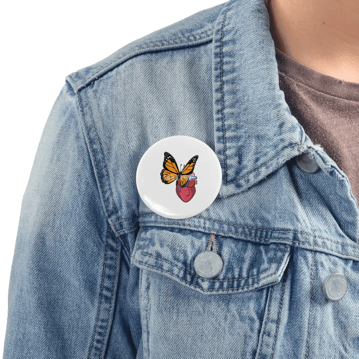 Butterfly with Heart Rozet