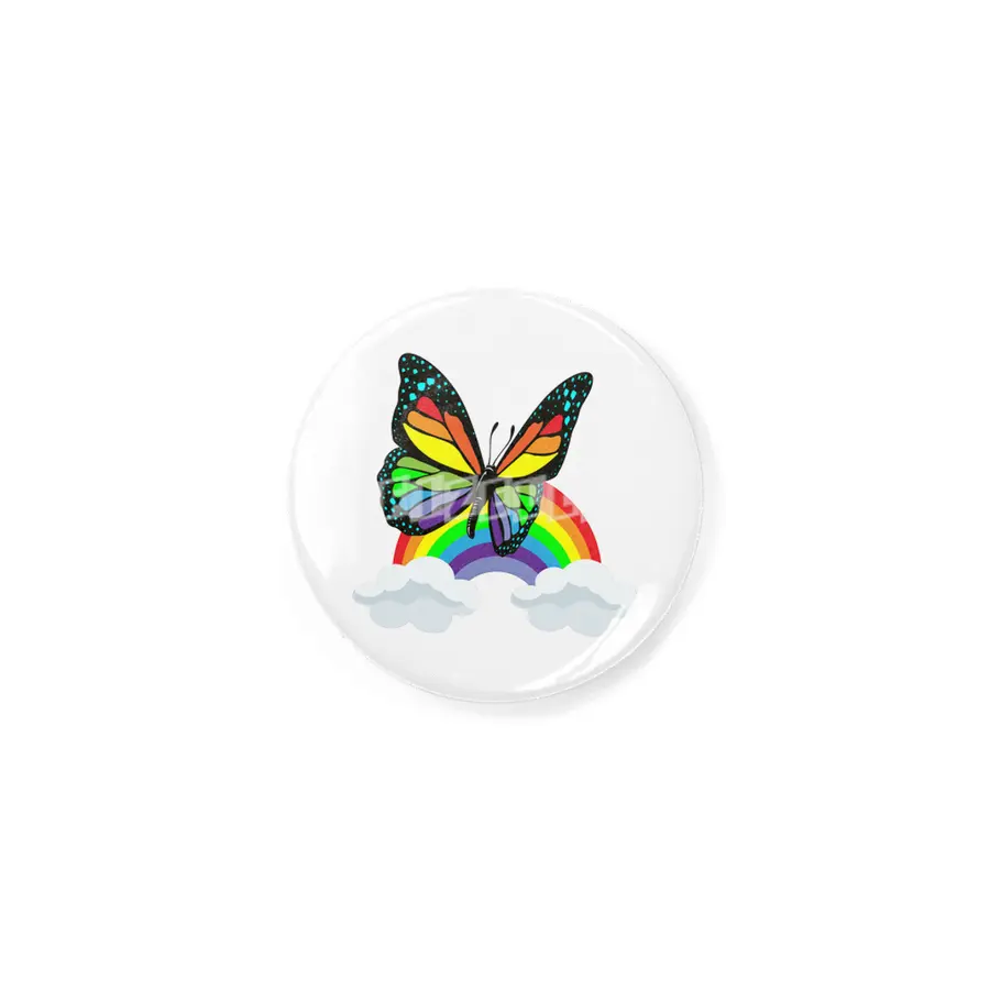 Butterfly with Rainbow Rozet