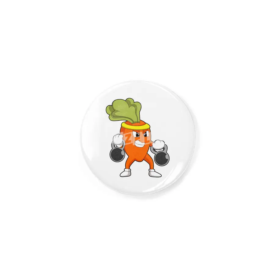 Carrot at Fitness with Dumbbells Rozet
