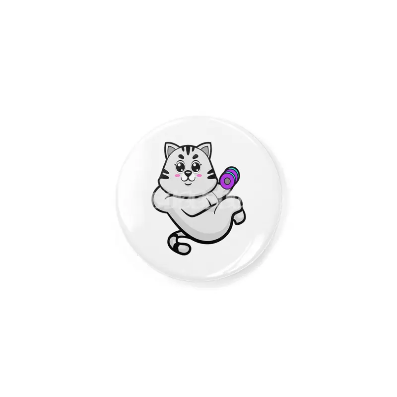 Cat as Bodybuilder with Dumbbell Rozet