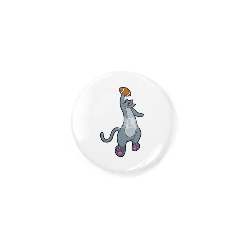 Cat as Football player with Football Rozet