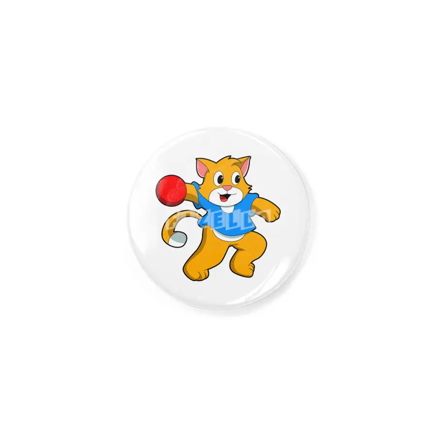 Cat as Handball player with handball Rozet