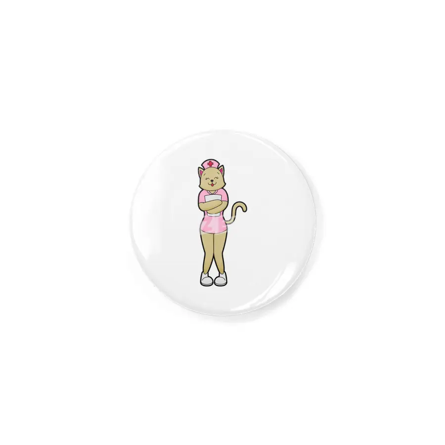 Cat as Nurse with Medical List Rozet