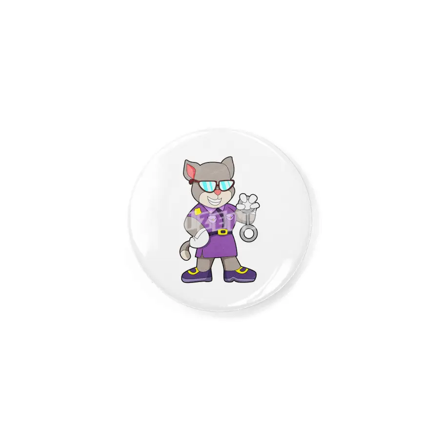 Cat as Policewoman with Gun - Police Rozet