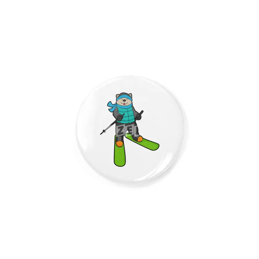 Cat as Skier with Ski Rozet
