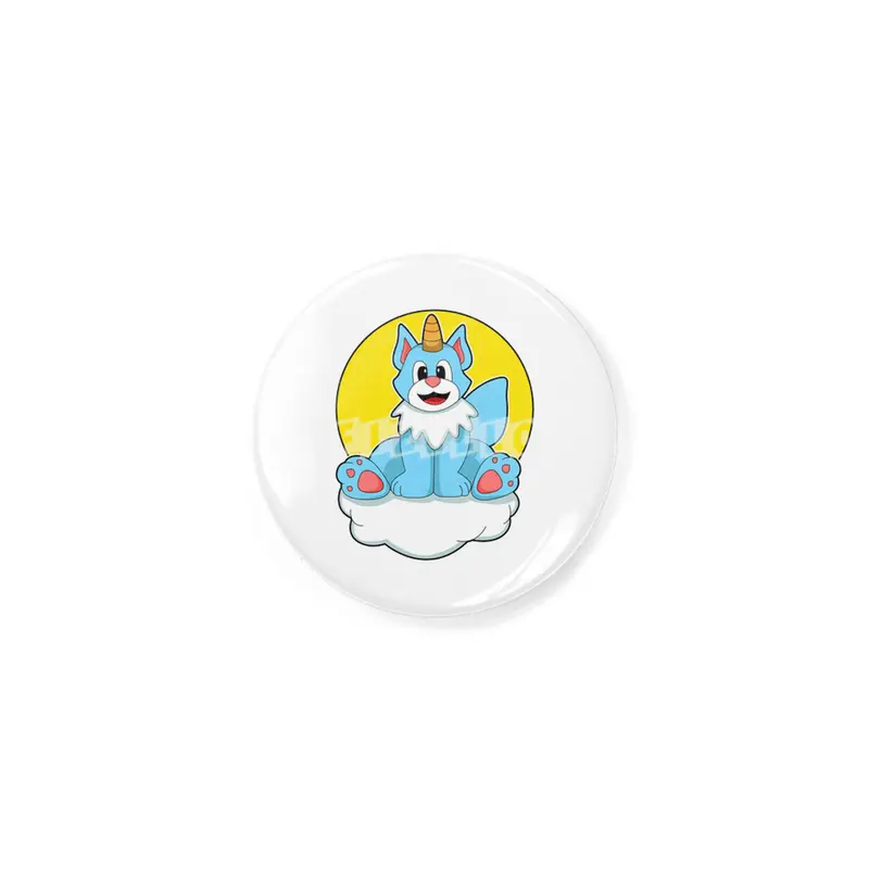 Cat as Unicorn on Clouds & Sun Rozet