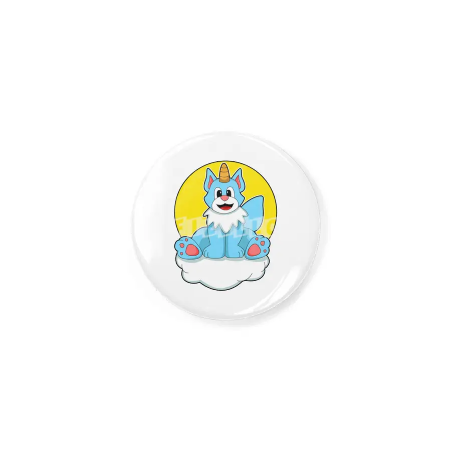 Cat as Unicorn on Clouds & Sun Rozet